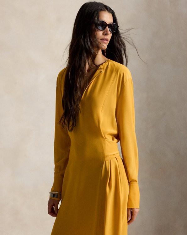 Chic Mustard Yellow Silk Midi Sundress Chic Mustard Yellow Silk Midi Sundress — Sundress Outfits 2027