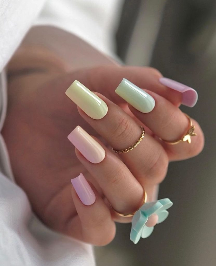 Pastel Gradient Coffin Nails Pastel Gradient Coffin Nails — Classy Simple Nail Designs 2027