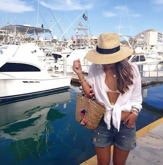 Casual Denim Shorts with a Tied Button-Down Casual Denim Shorts with a Tied Button-Down — Boat Outfits 2027