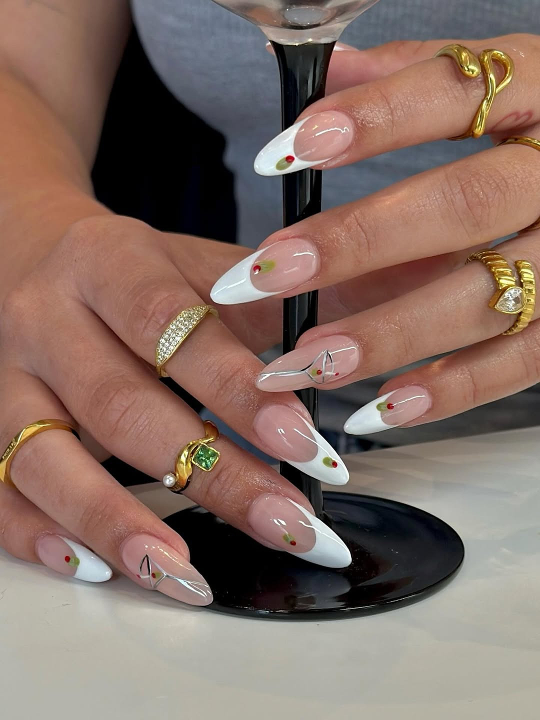 Holiday Festive Visual Idea — French Tip Nails 2027