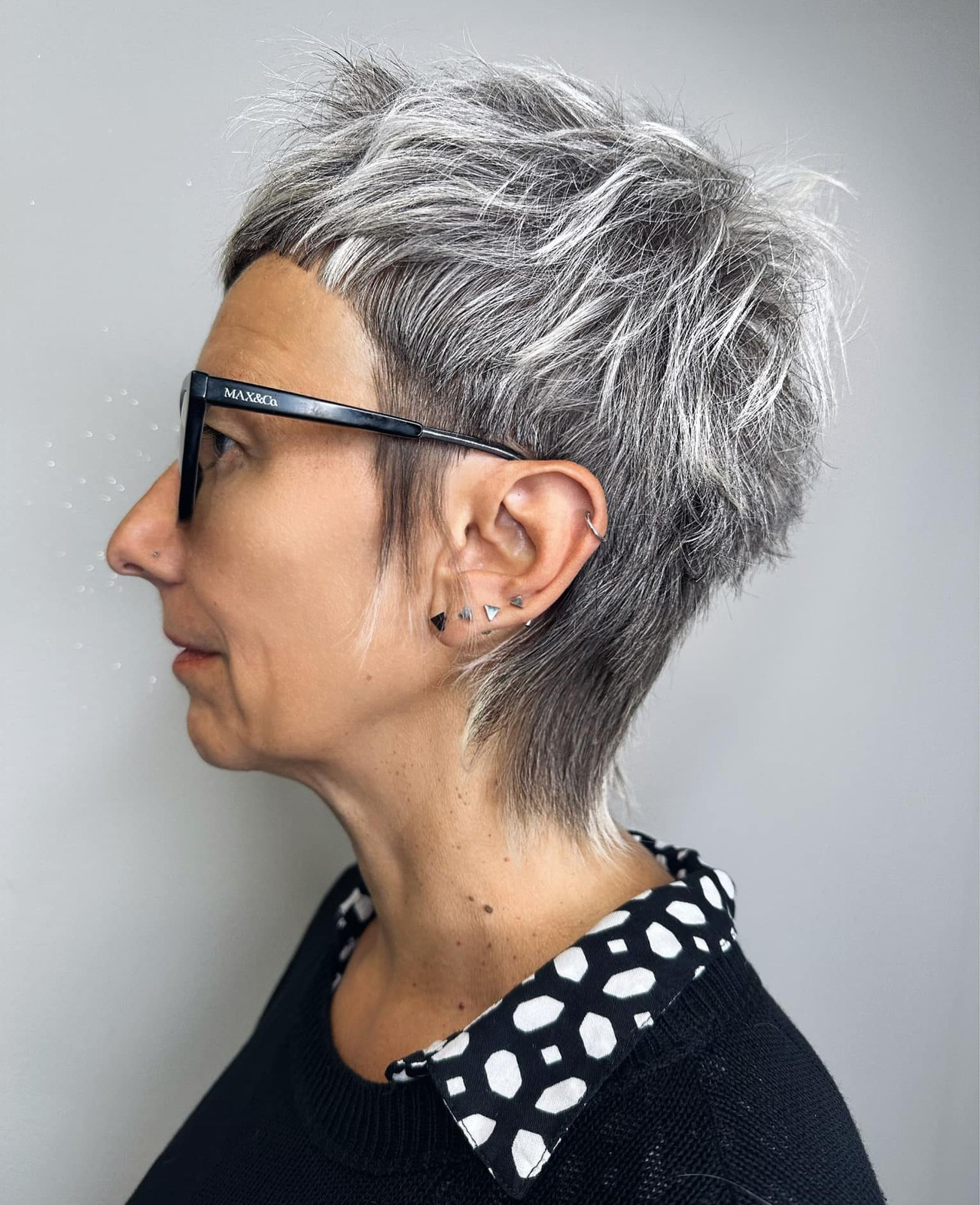 Textured Pixie In Salt and Pepper Gray — Gray Hair Color 2027