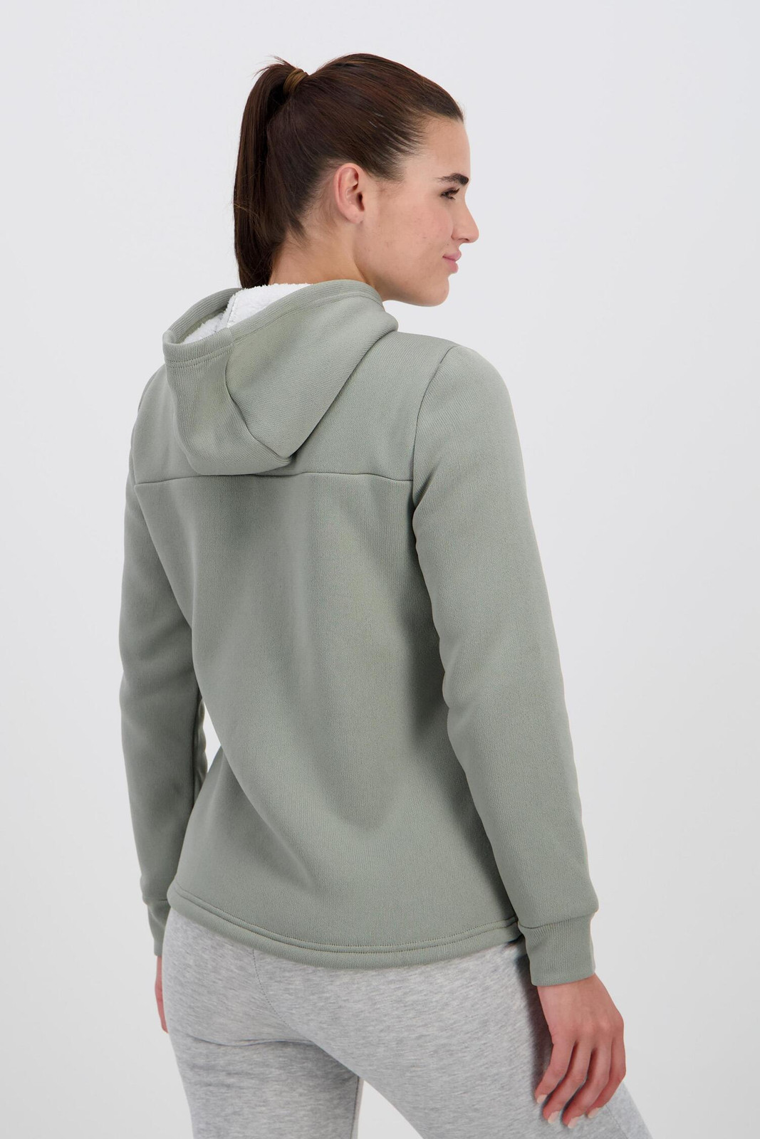 Sage Green Fleece Hoodie with Sherpa-Lined Hood Sage Green Fleece Hoodie with Sherpa-Lined Hood — Fleece Outfits 2027