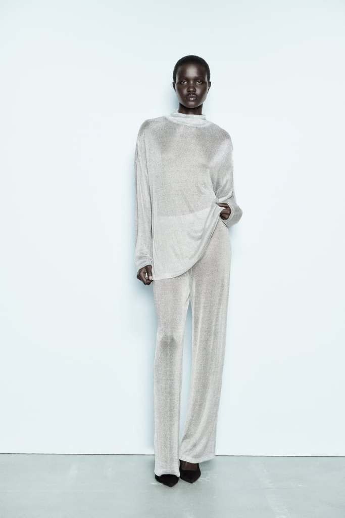 Shimmering Knit Outfit Idea Shimmering Knit Outfit Idea — New Years Eve Outfits 2027 with Pants
