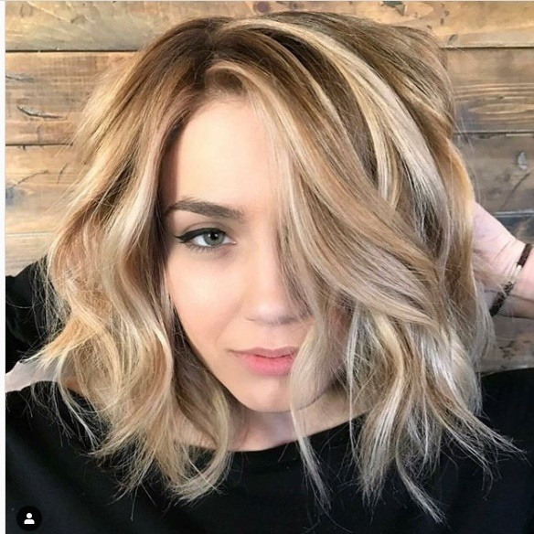Chin Bob With Caramel Balayage Chin Bob With Caramel Balayage — Summer Balayage 2027