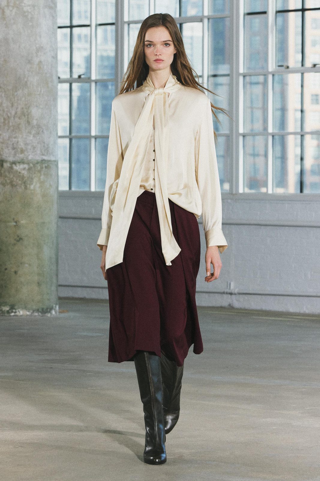 Sophisticated Separates: Silk Blouse and Midi Skirt — Holiday Party Outfits 2026