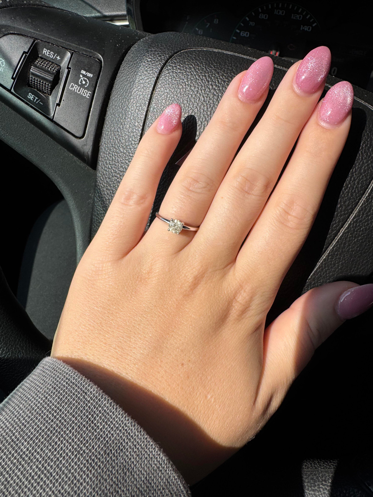 Visual Idea — Fine Glitter Finish Modest Nails 2027
