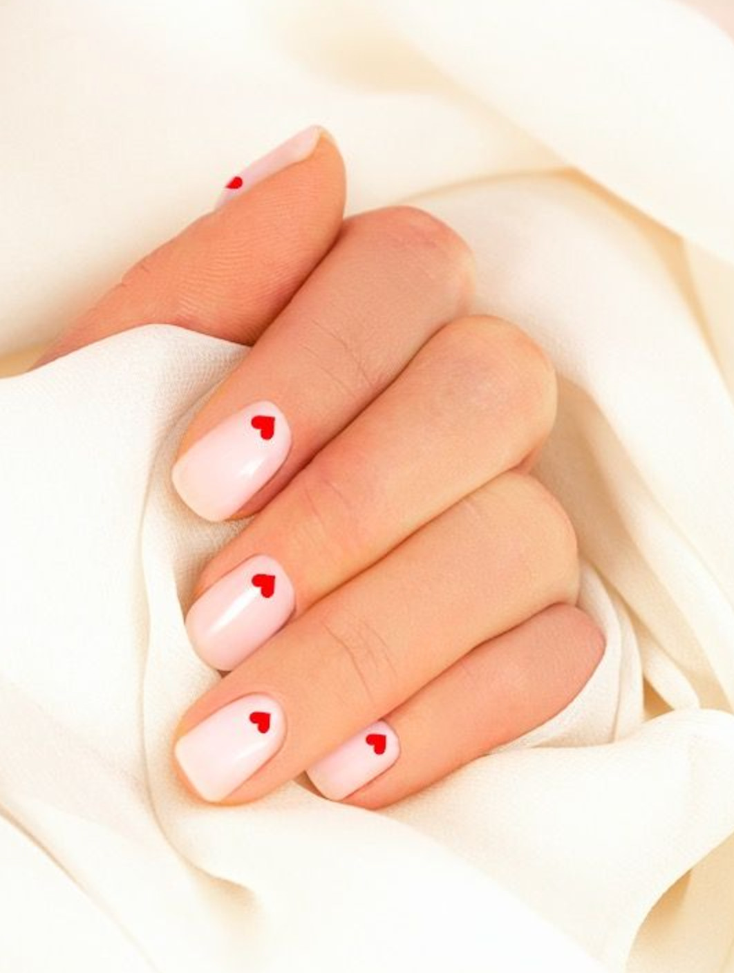 Small Red Hearts On Accent Nails Visual Idea Small Red Hearts On Accent Nails Visual Idea — Heart Nails 2027