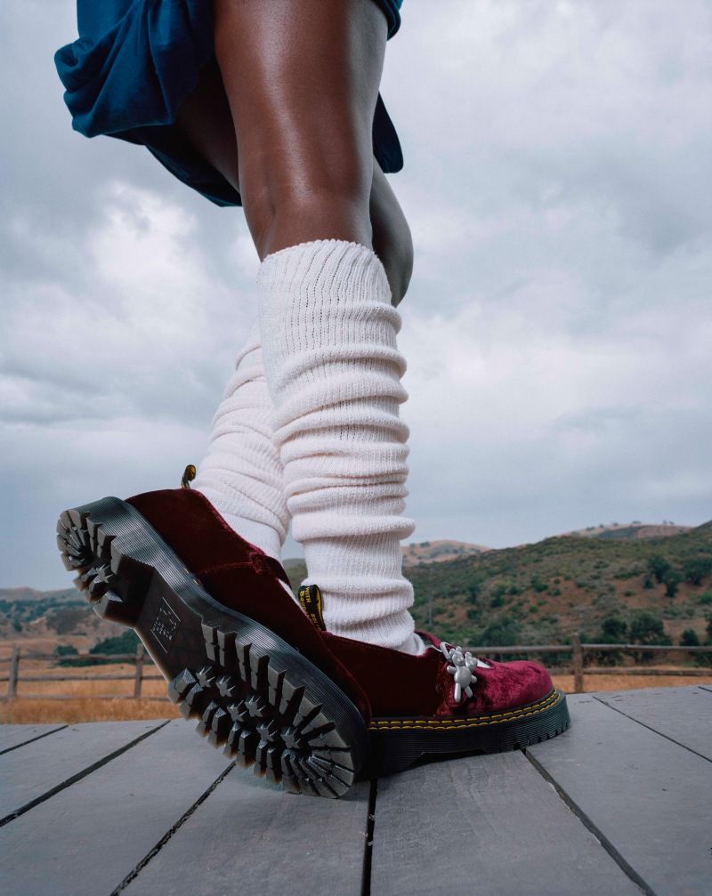 Velvet Sophistication: Dr. Martens Loafers with Slouchy Socks Velvet Sophistication: Dr. Martens Loafers with Slouchy Socks — Doc Martens Outfits 2027