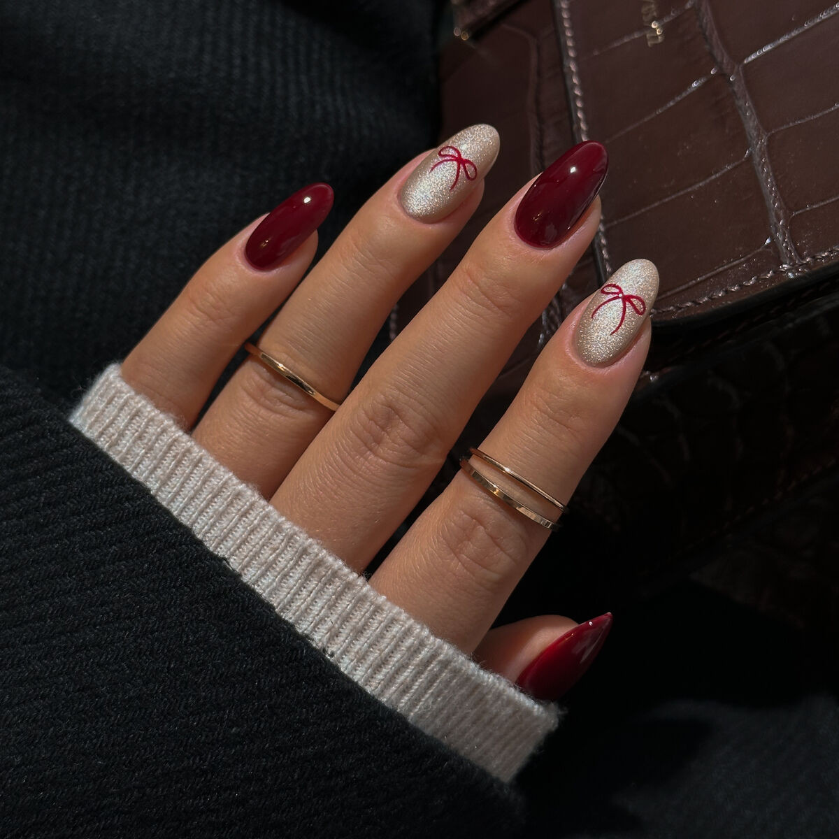Glossy And Shimmer Visual Idea Glossy And Shimmer Visual Idea — Bow Stiletto Nails 2027