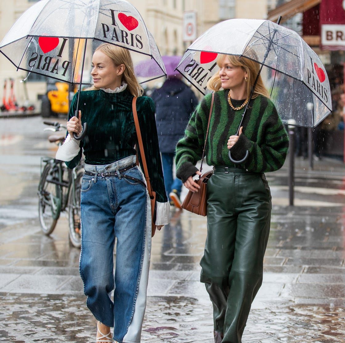 Velvet and Denim: A Rich Pairing for Wet Weather Velvet and Denim: A Rich Pairing for Wet Weather — Rainy Day Outfits 2027