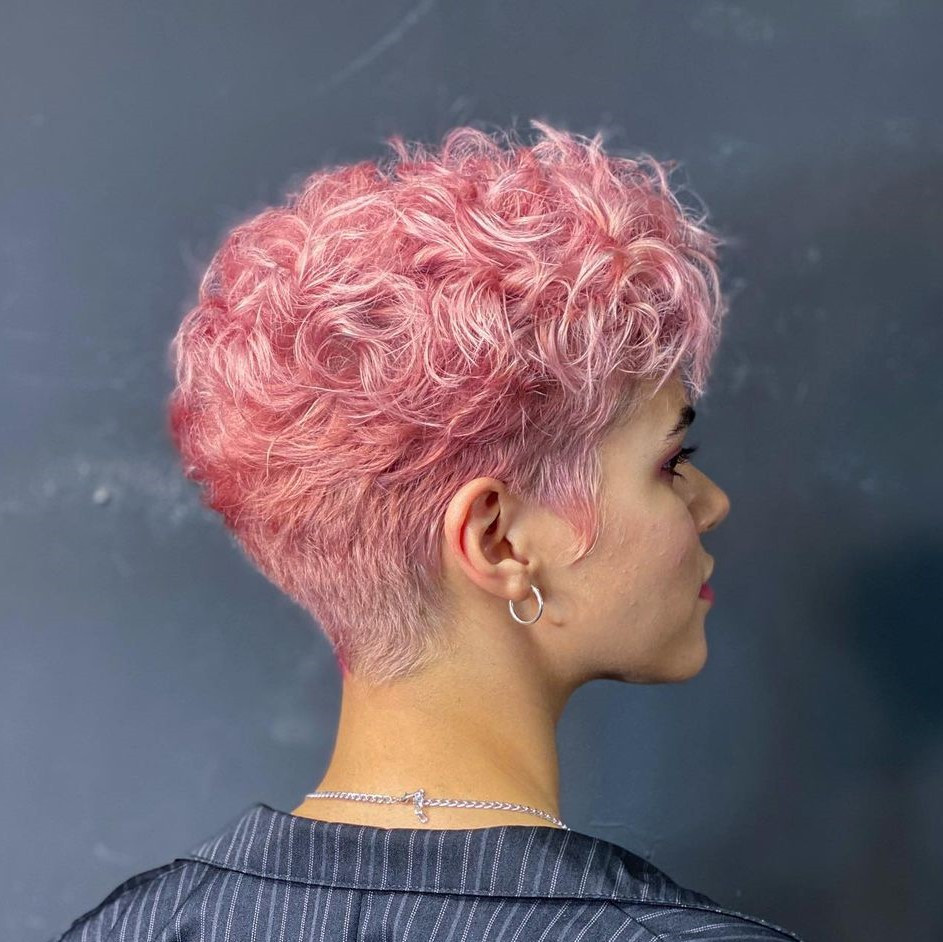 Vibrant Pink Curly Pixie Vibrant Pink Curly Pixie — Pink Pixie 2027