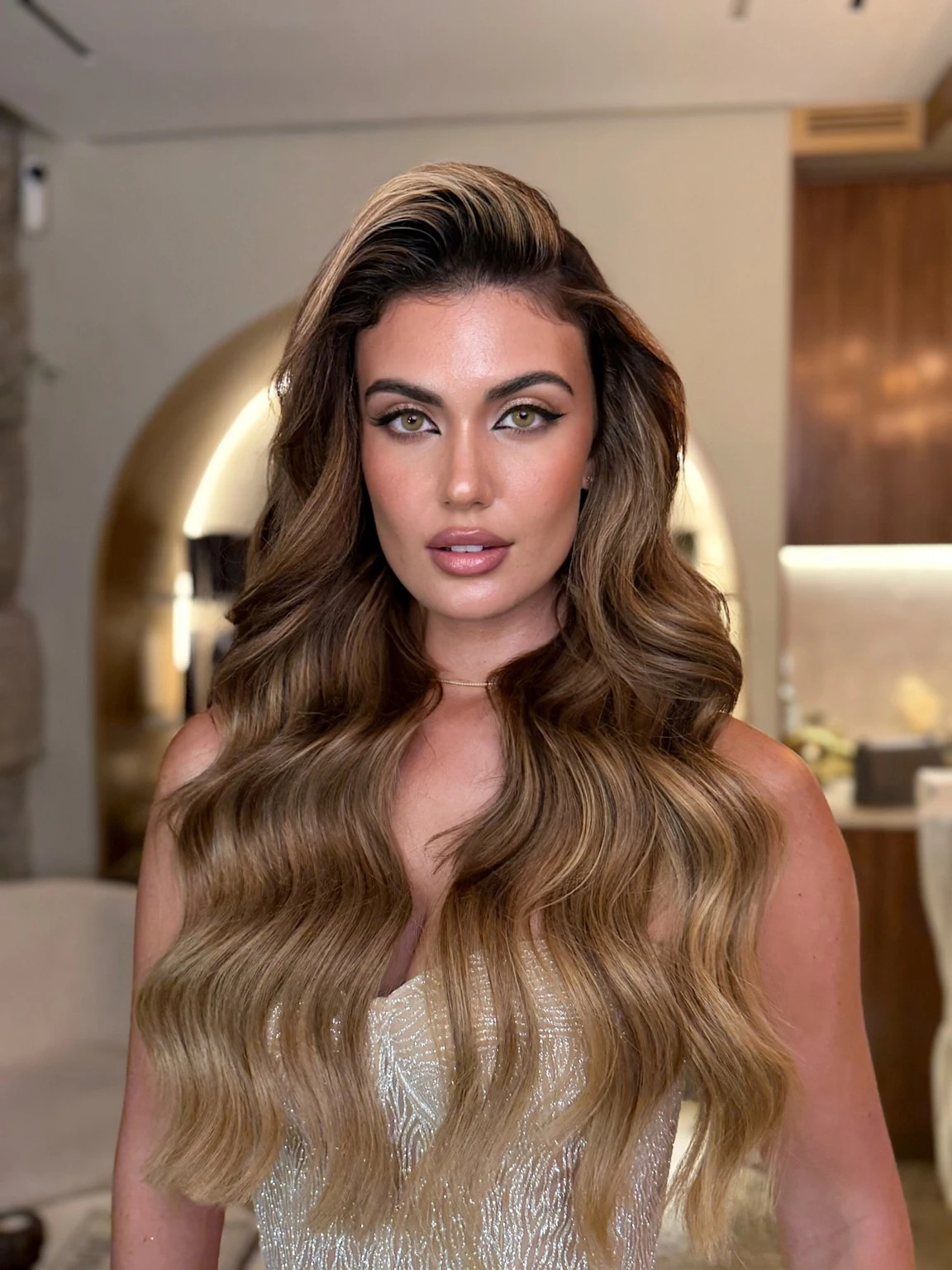 Dark Blonde Blowout With Curtain Bangs Dark Blonde Blowout With Curtain Bangs — Professional Hairstyles 2027