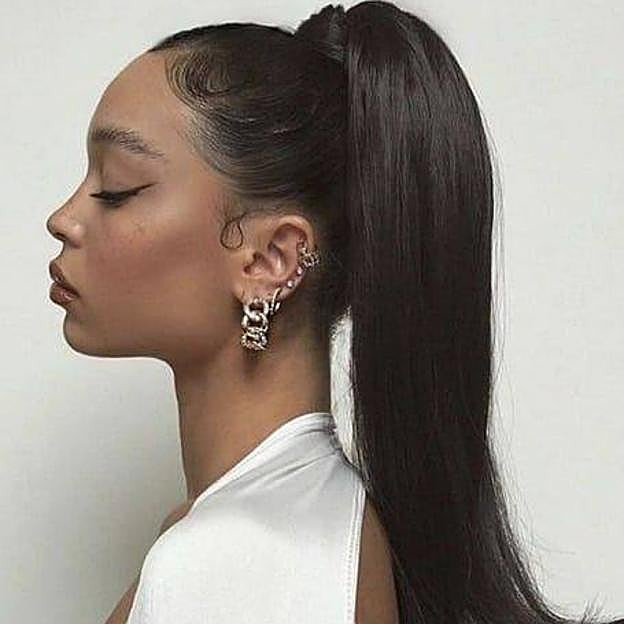 Very High Sleek Ponytail With Baby Hairs Very High Sleek Ponytail With Baby Hairs — Prom Ponytail Hairstyles 2027