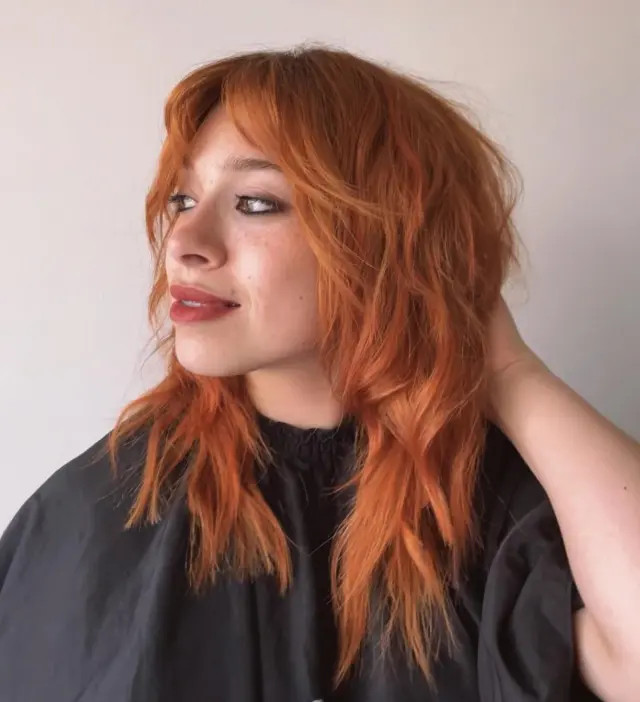 Vibrant Orange Visual Idea Vibrant Orange Visual Idea — Shag Haircut 2027