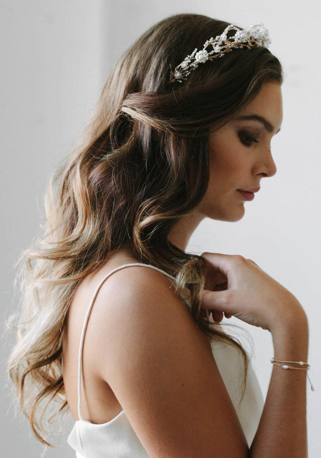 Velvet Fabric Headband With Loose Waves — Headband Hairstyles 2027