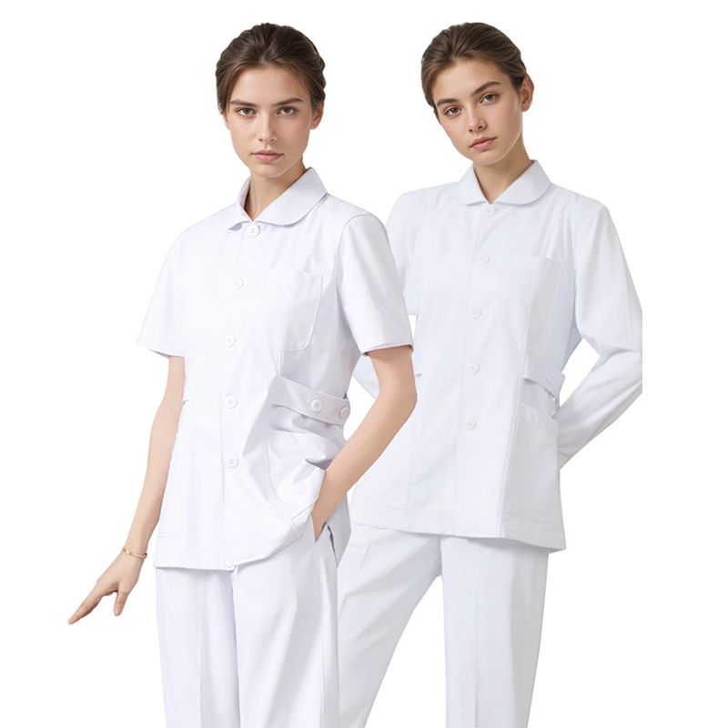 Dual White Collared Button-Down Scrub Tops — Nurse Outfits 2027