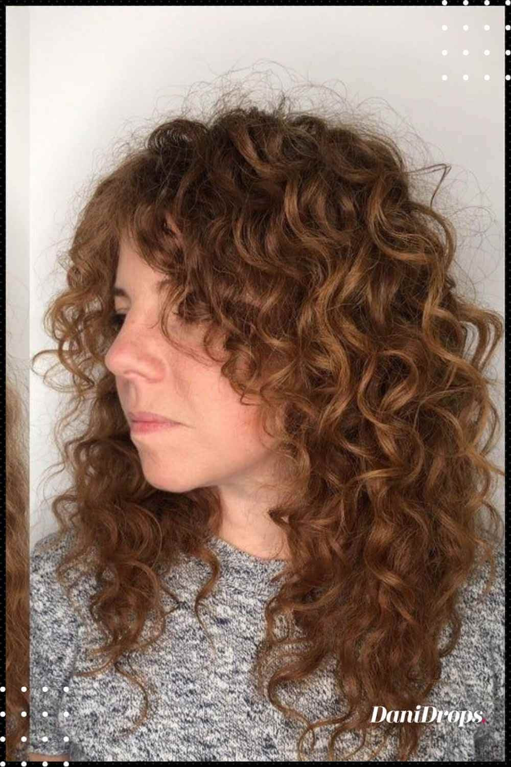 Medium Brown With Caramel Highlights Visual Idea Medium Brown With Caramel Highlights Visual Idea — Curly Wolf Cut 2027