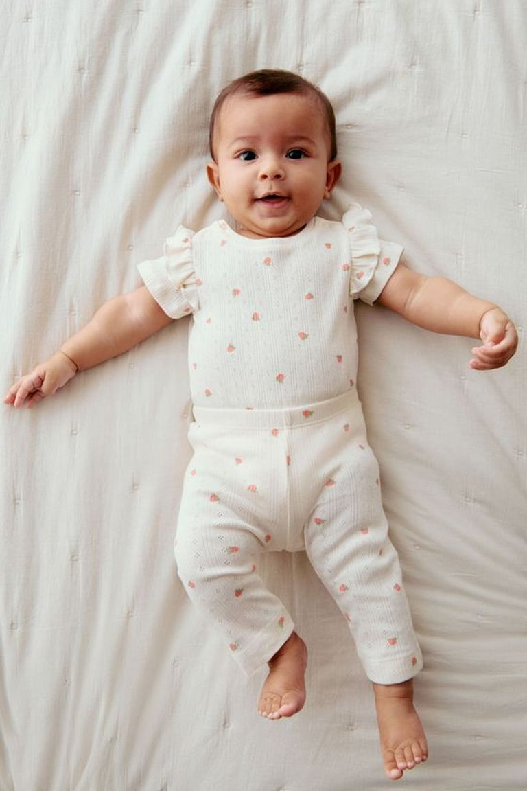 Ribbed Bodysuit and Leggings with Strawberry Print Ribbed Bodysuit and Leggings with Strawberry Print — Baby Outfits 2027