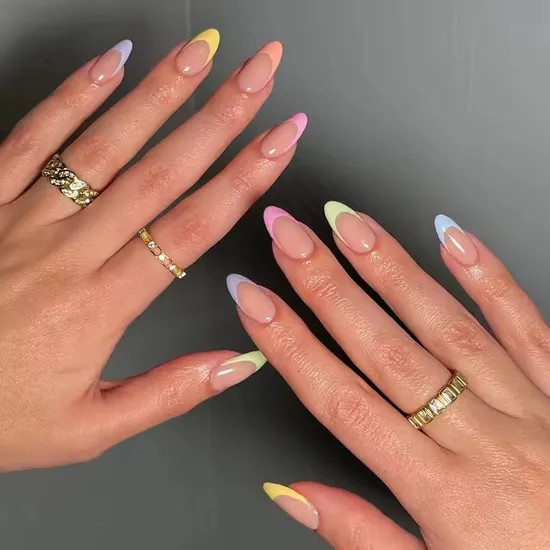 Pastel French Tips On All Nails Visual Idea Pastel French Tips On All Nails Visual Idea — Pastel Nails 2027