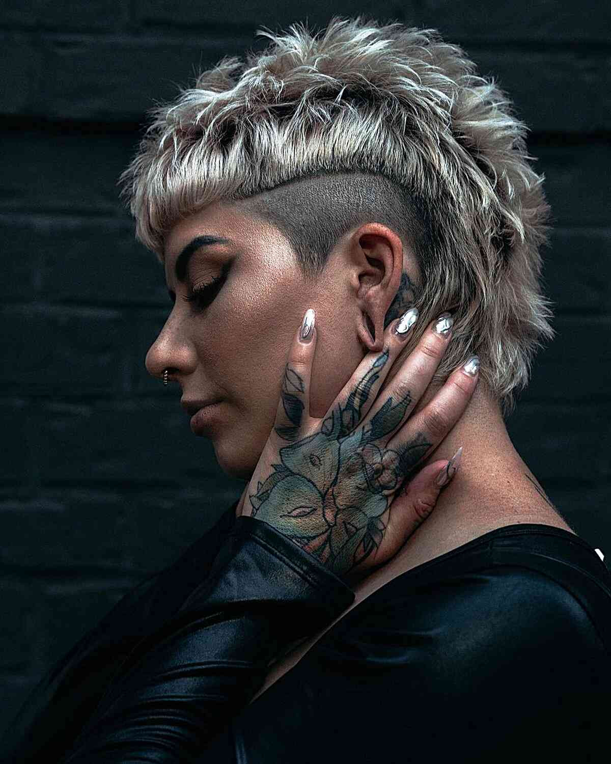 Platinum Mullet With Undercut Platinum Mullet With Undercut — Punk Hairstyles 2027