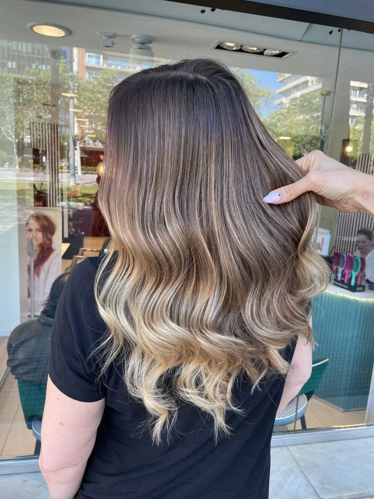 Layers Mid-Back Waves With Lighter Balayage Layers Mid-Back Waves With Lighter Balayage — Dark Blonde Hair 2027