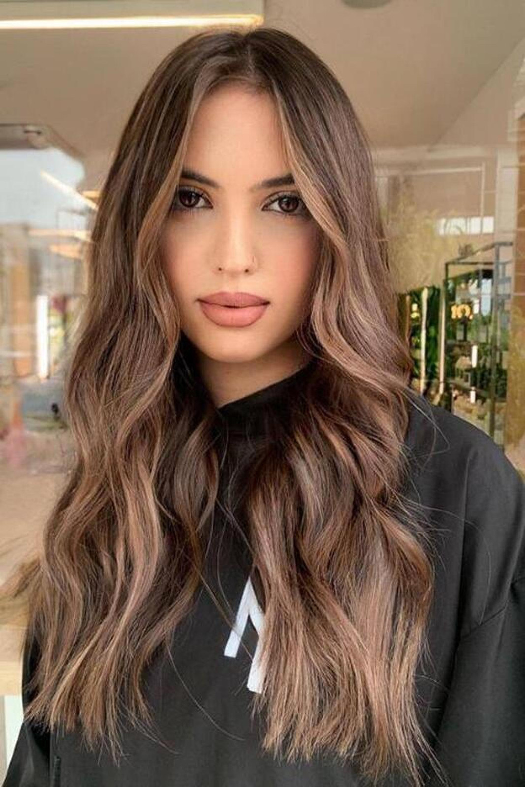 Dark Brown With Warm Brown Balayage Dark Brown With Warm Brown Balayage — Sombre Hair 2027