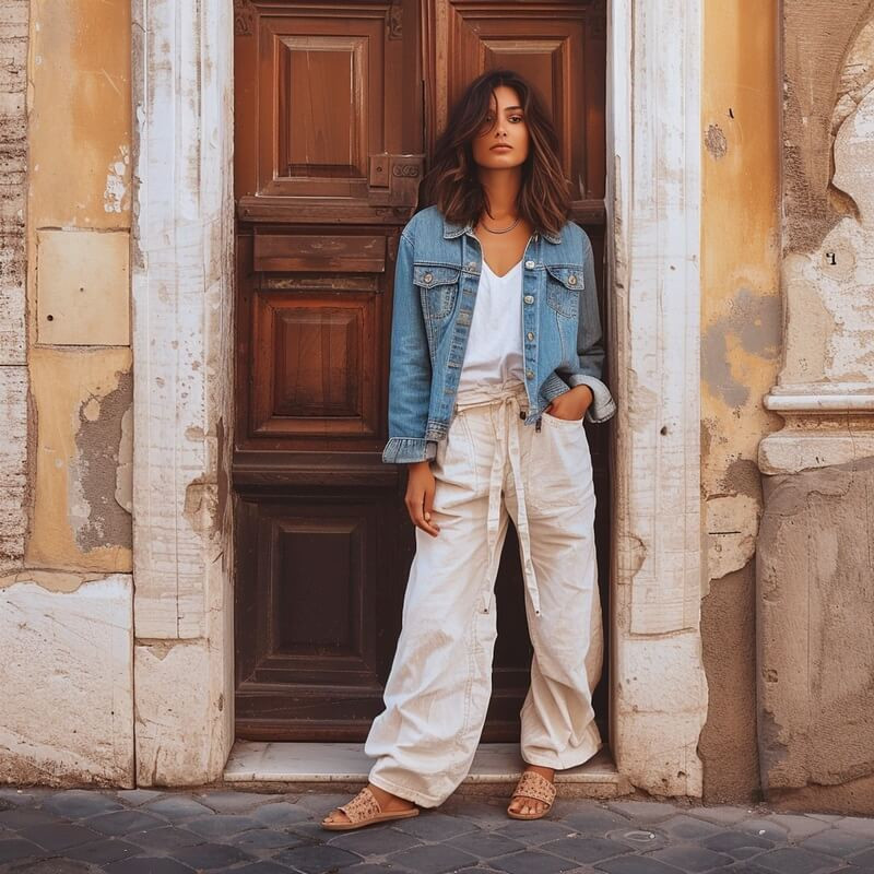 Linen Denim Outfit Idea Linen Denim Outfit Idea — Linen Outfits 2027