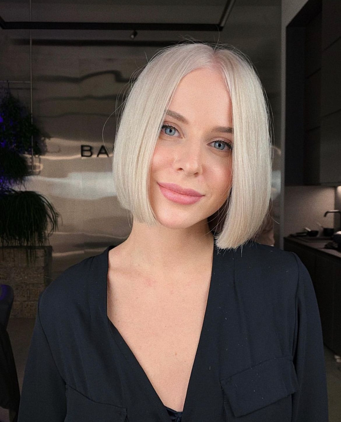 Platinum Bob with Root Shadow Platinum Bob with Root Shadow — Chin Length Bob 2027