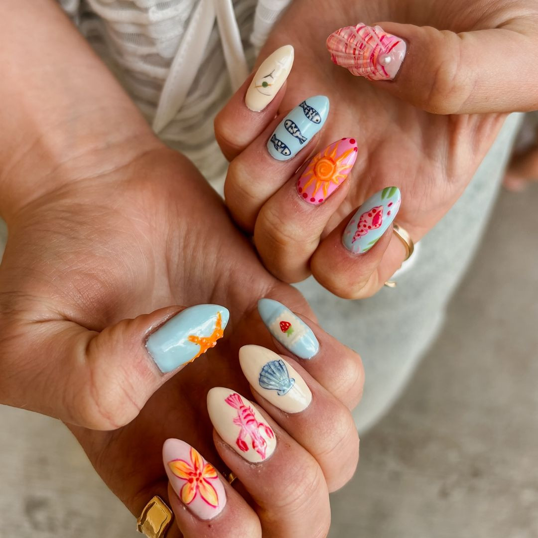 Both Hands Close-Up Visual Idea Both Hands Close-Up Visual Idea — Bright Summer Nails 2027