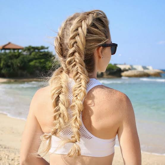 Double Blonde Fishtail Braids Double Blonde Fishtail Braids — Cruise Hairstyles 2027