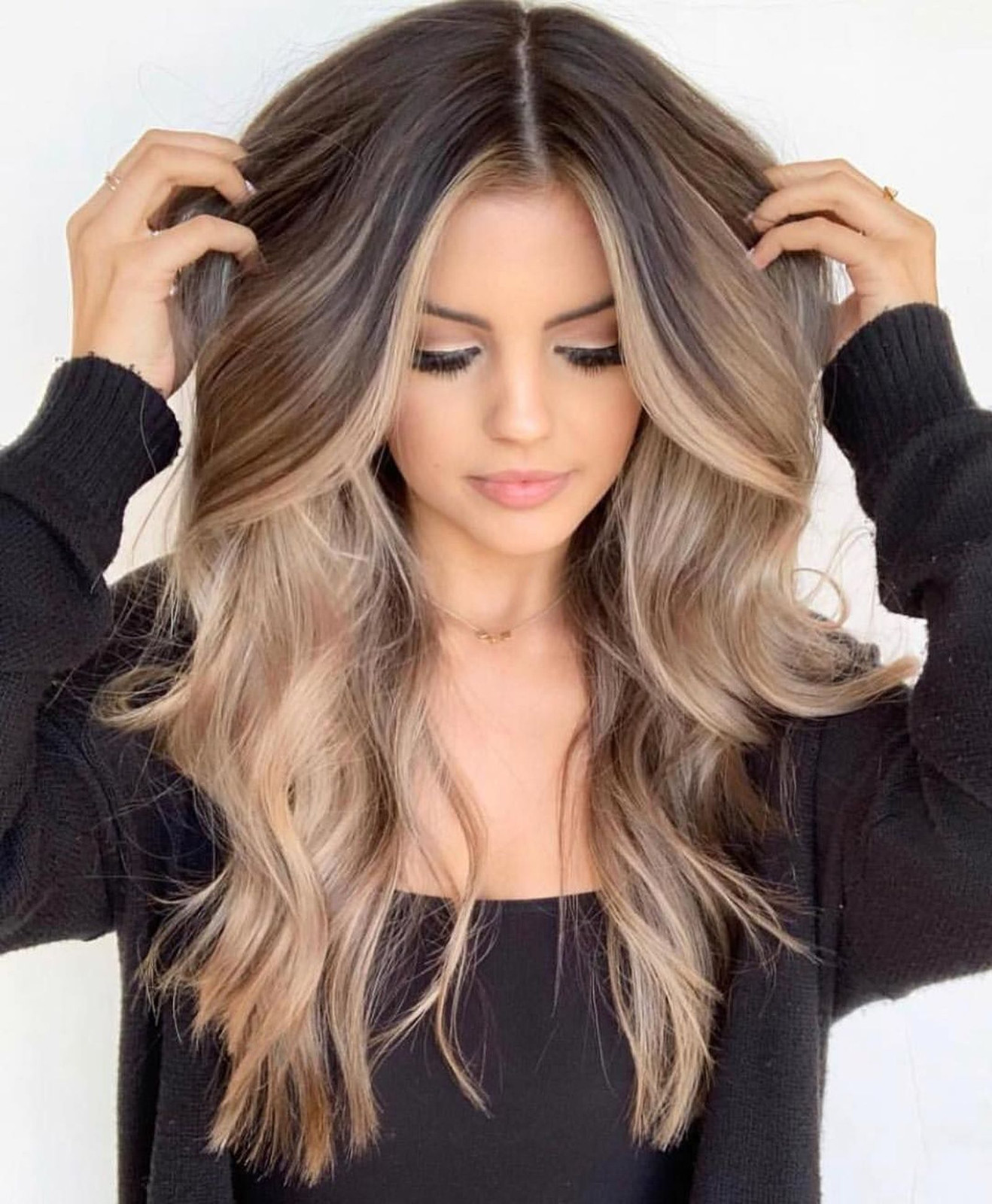 High Contrast Long Bob With Face Framing High Contrast Long Bob With Face Framing — Balayage on Medium Hair 2027