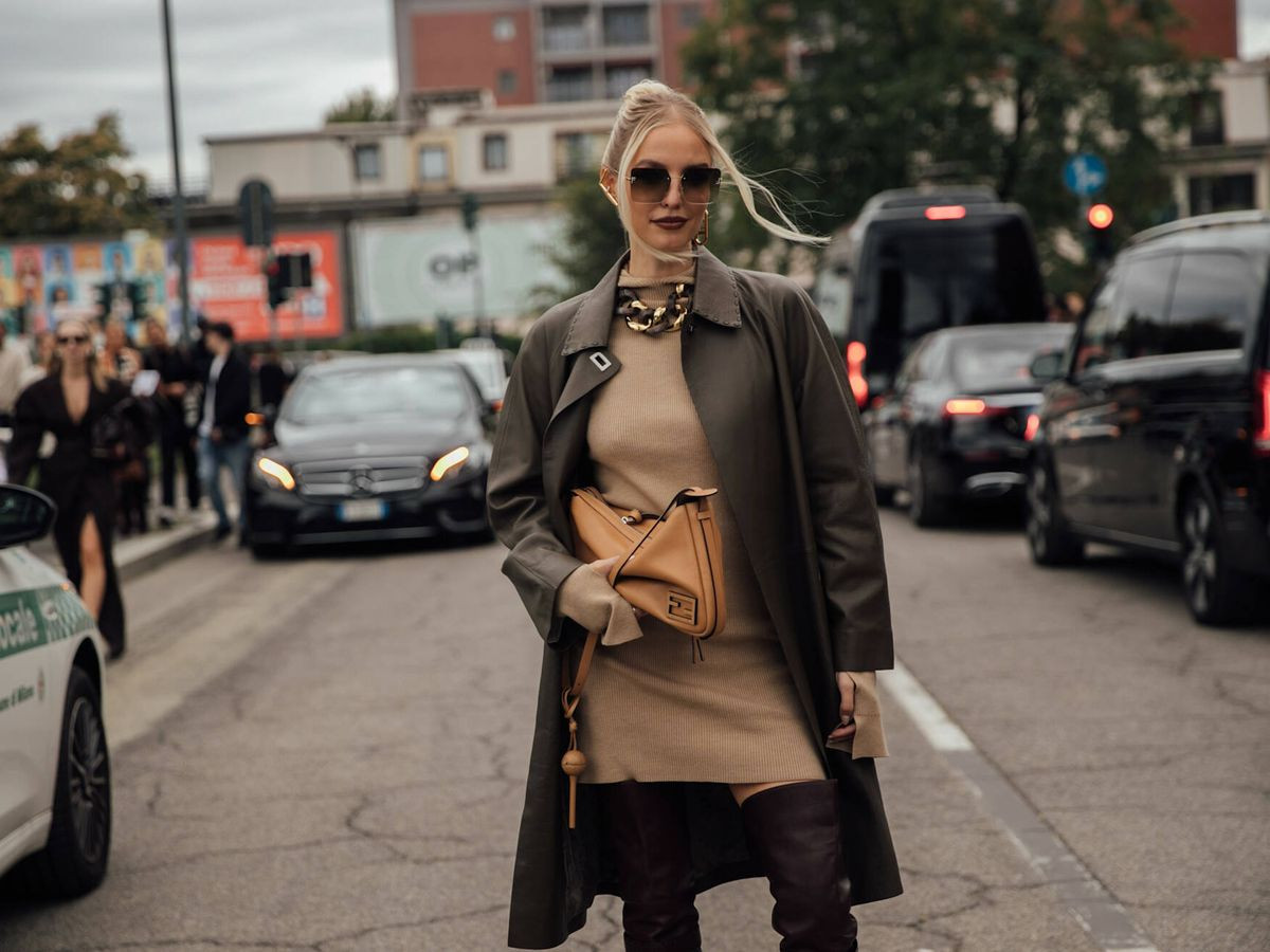Dark Brown Knee-High Boots Outfit Idea Dark Brown Knee-High Boots Outfit Idea — Italy Winter Outfits 2027