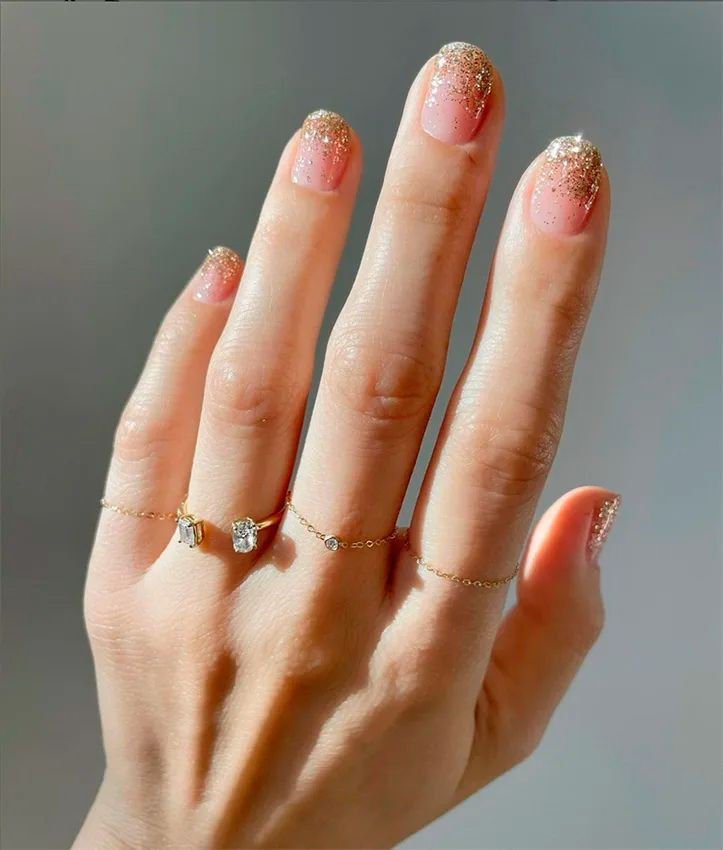 Pink Glitter Gradient Tips Pink Glitter Gradient Tips — Glitter Wedding Nails 2027