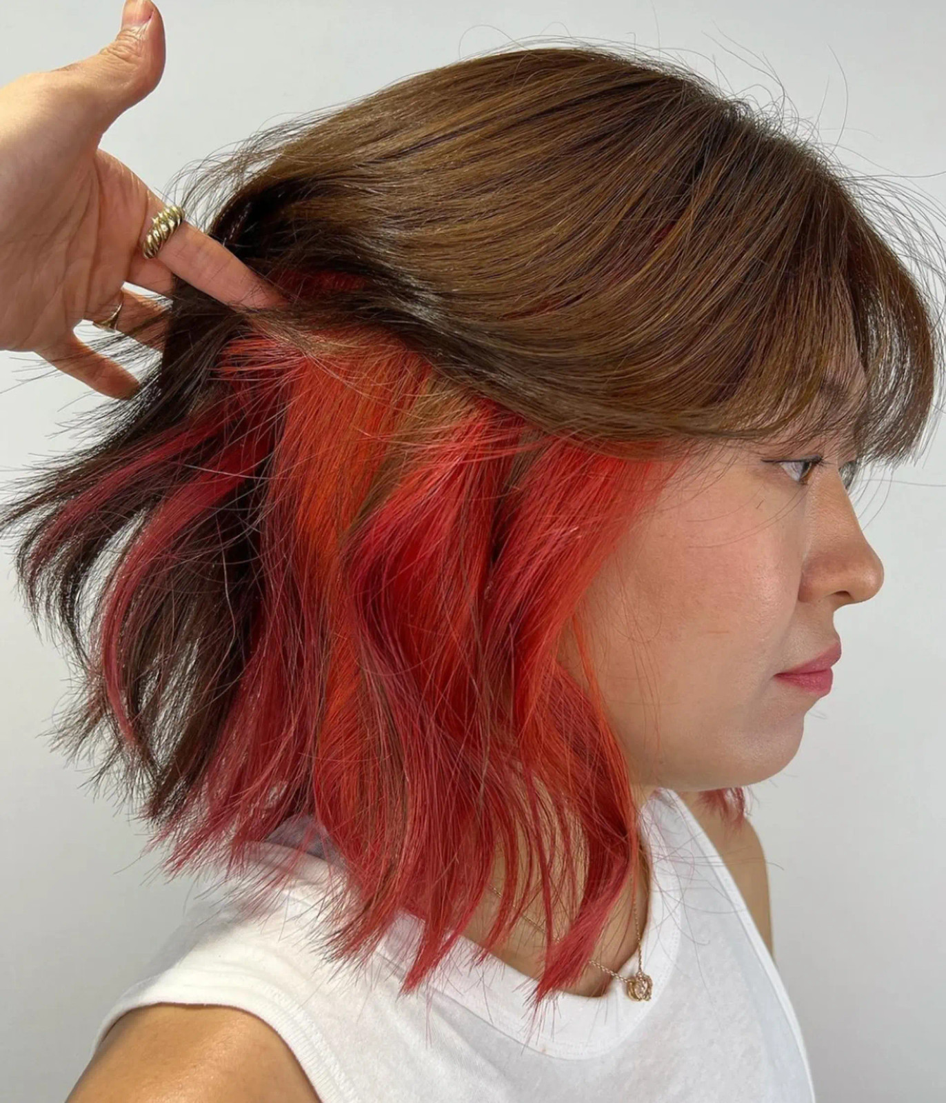 Wavy Collarbone Bob Red Pink Peekaboo Wavy Collarbone Bob Red Pink Peekaboo — Peekaboo Bob 2027