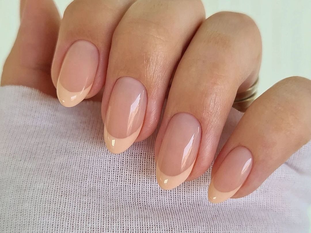 Peach Tip Modern French Peach Tip Modern French — Classy Simple Nail Designs 2027