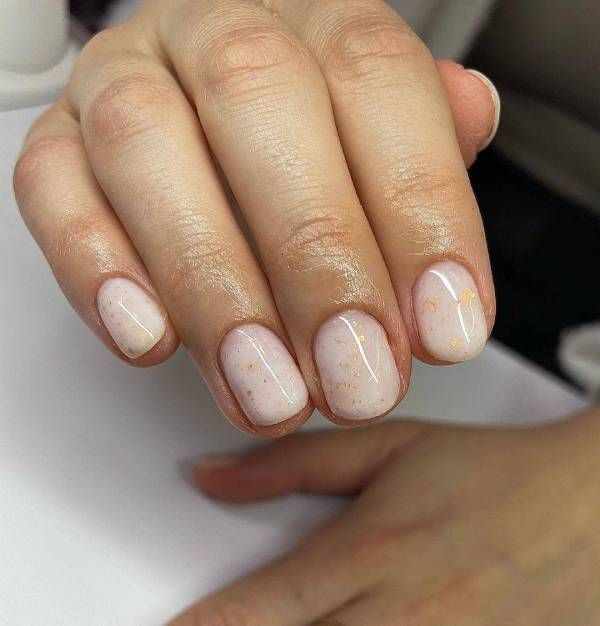 Solid Medium Grey Short Round Nails Solid Medium Grey Short Round Nails — Simple Winter Nails 2027