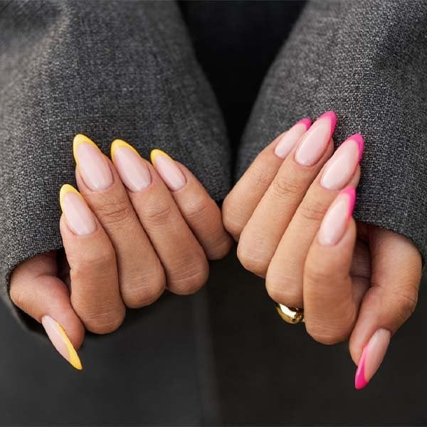 Colored French Tips Visual Idea — Nail Shapes 2027