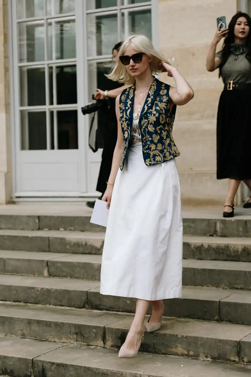 Ornate Navy Vest with Gold Embroidery Ornate Navy Vest with Gold Embroidery — Vests 2027