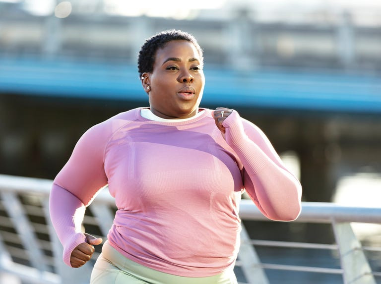 Plus-Size Pink Long-Sleeve Top and Light Green Leggings Plus-Size Pink Long-Sleeve Top and Light Green Leggings — Running Outfits for Women 2027