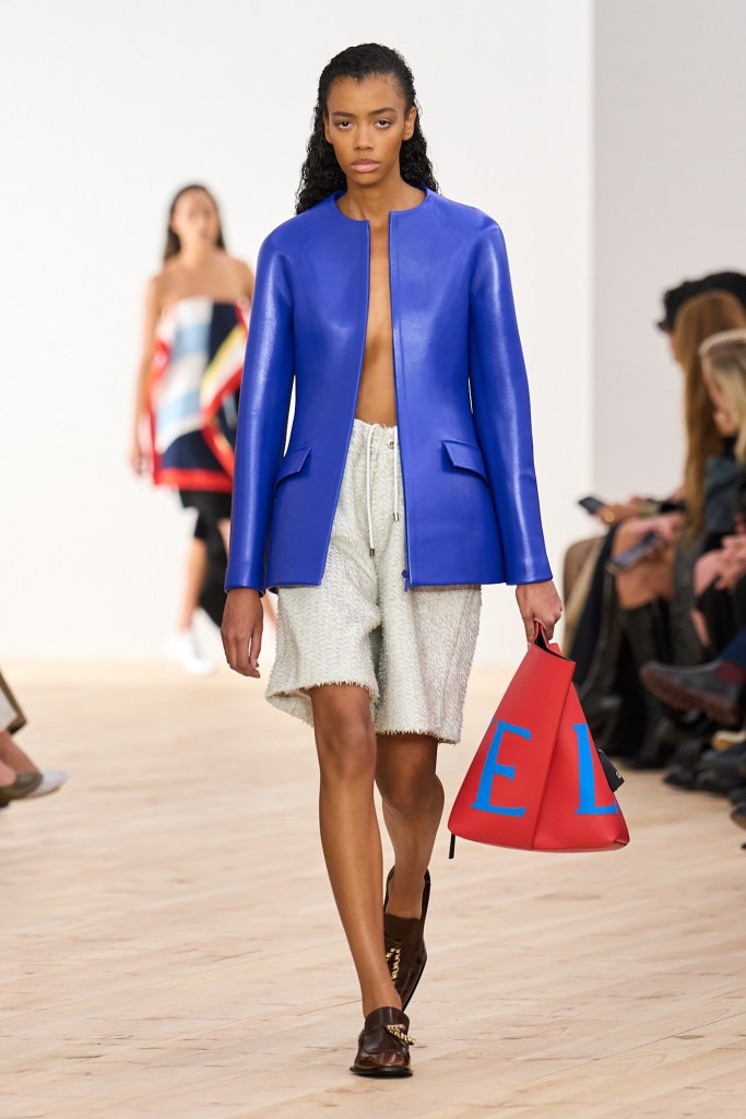 Cobalt Blue Leather Jacket with Textured Shorts for Fashion Forward Cobalt Blue Leather Jacket with Textured Shorts for Fashion Forward — Cobalt Blue Outfits 2027
