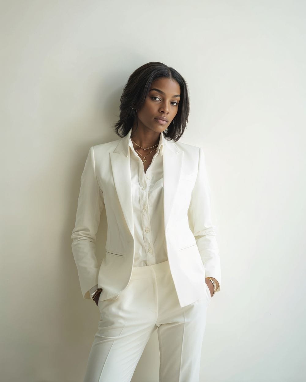Monochromatic White Suit: Sharp Tailoring in a Bold Statement Monochromatic White Suit: Sharp Tailoring in a Bold Statement — Business Professional Outfits 2027