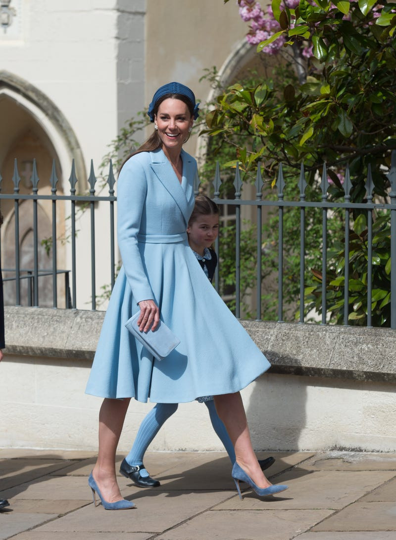 Light Blue Fit-and-Flare Coat Dress with Fascinator Light Blue Fit-and-Flare Coat Dress with Fascinator — Easter Church Outfits 2027