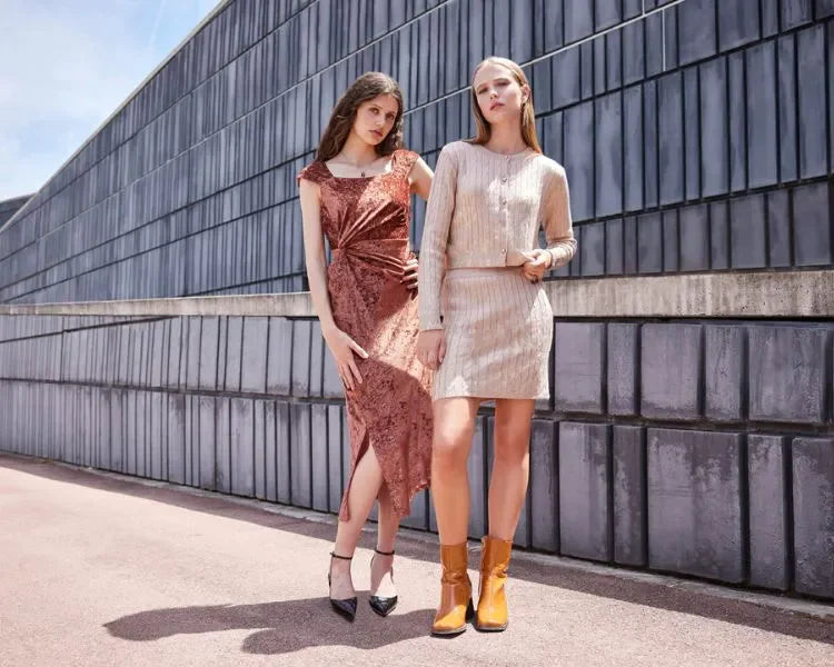 Dual Anniversary Style: Velvet Dress and Knit Set Dual Anniversary Style: Velvet Dress and Knit Set — Anniversary Outfits 2027