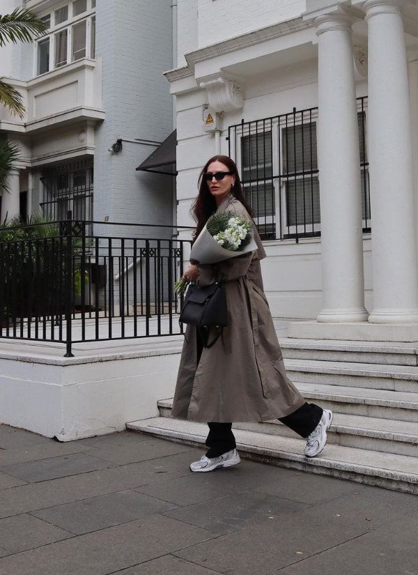Trench Coat and Wide-Leg Trousers Trench Coat and Wide-Leg Trousers — New Balance Outfits 2027