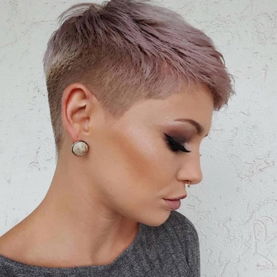 Pinkish Blonde Pixie with Undercut Pinkish Blonde Pixie with Undercut — Soft Pixie 2027