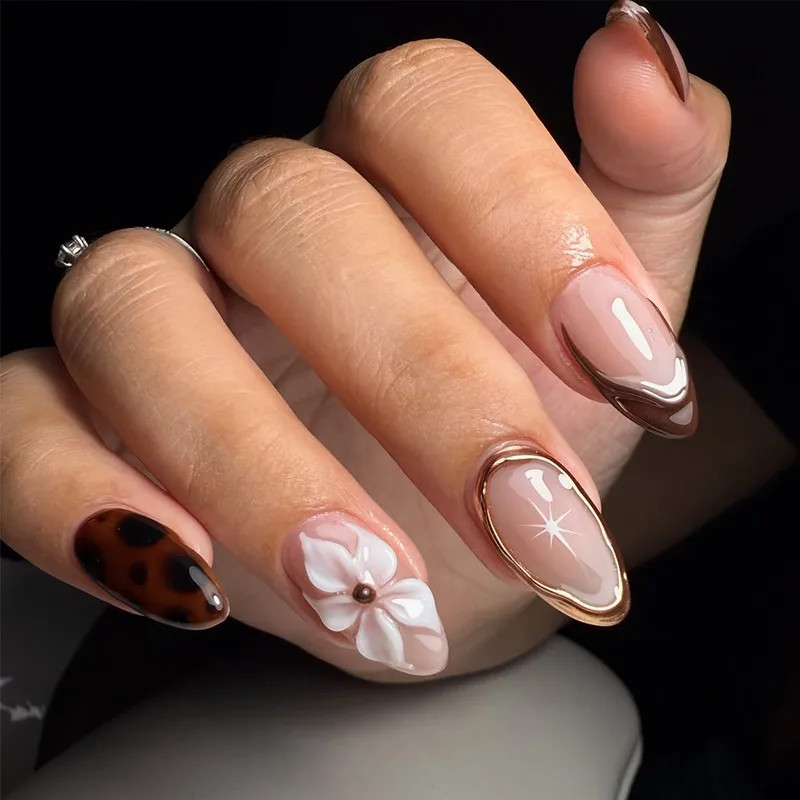 Visual Idea — Medium Oval Nails With A Sheer Nude Base — Prom Press On Nails 2027