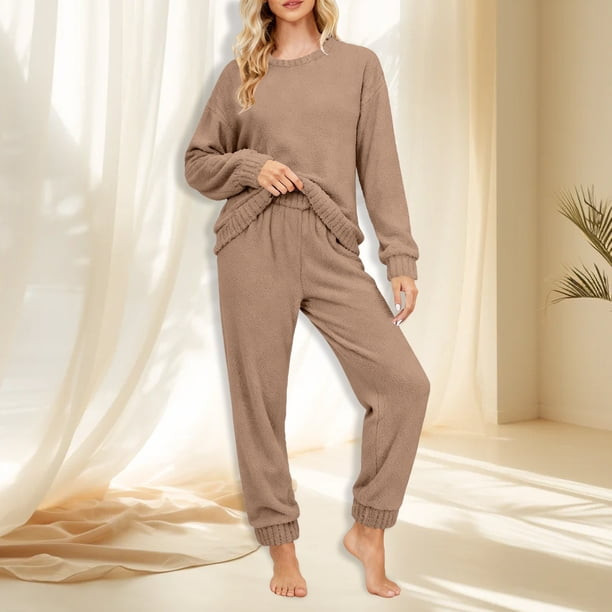 Soft Taupe Fleece Loungewear Set Soft Taupe Fleece Loungewear Set — Fleece Outfits 2027