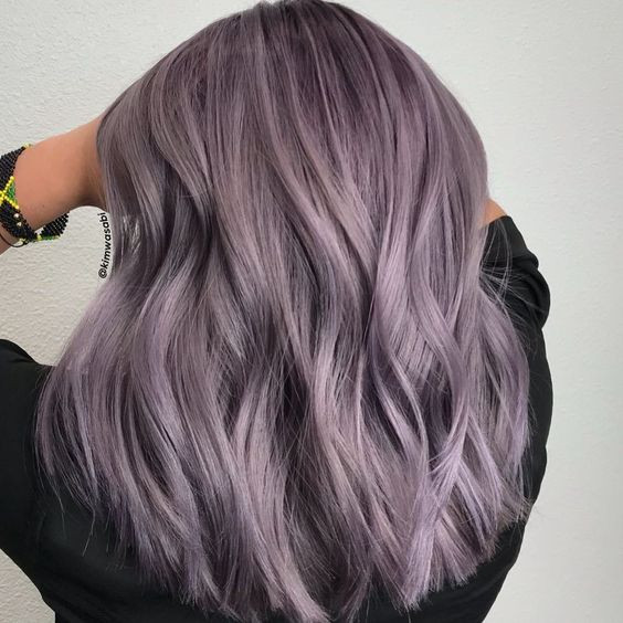 Muted Ash Lavender Back View Muted Ash Lavender Back View — Lavender Hair 2027