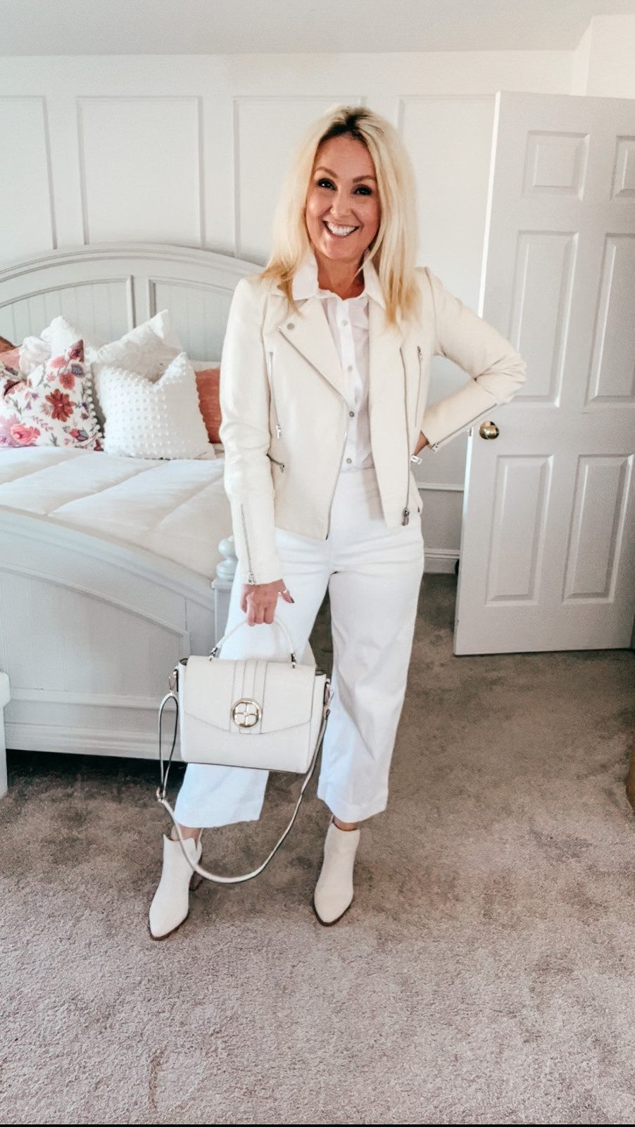 White Ankle Boots Outfit Idea — Teacher Outfits 2027