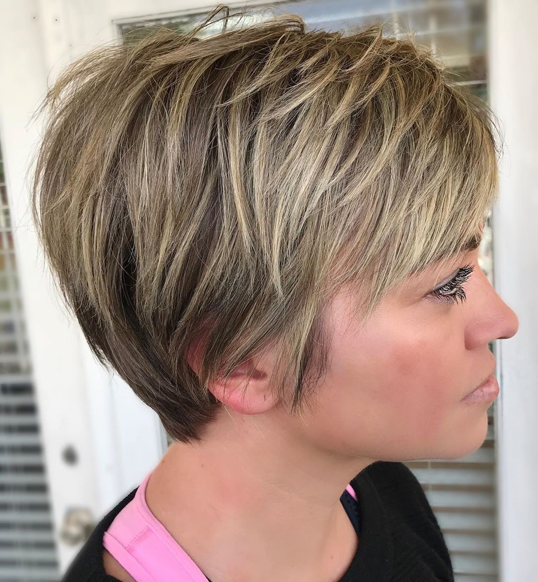 Ash Blonde Pixie With Full Fringe Ash Blonde Pixie With Full Fringe — Balayage Pixie 2027